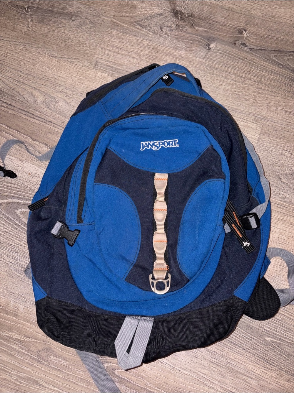 Jansport Blue and Black Daypack with Accent Strap